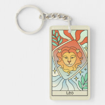 Leo Zodiac Sign Abstract Art Vintage
