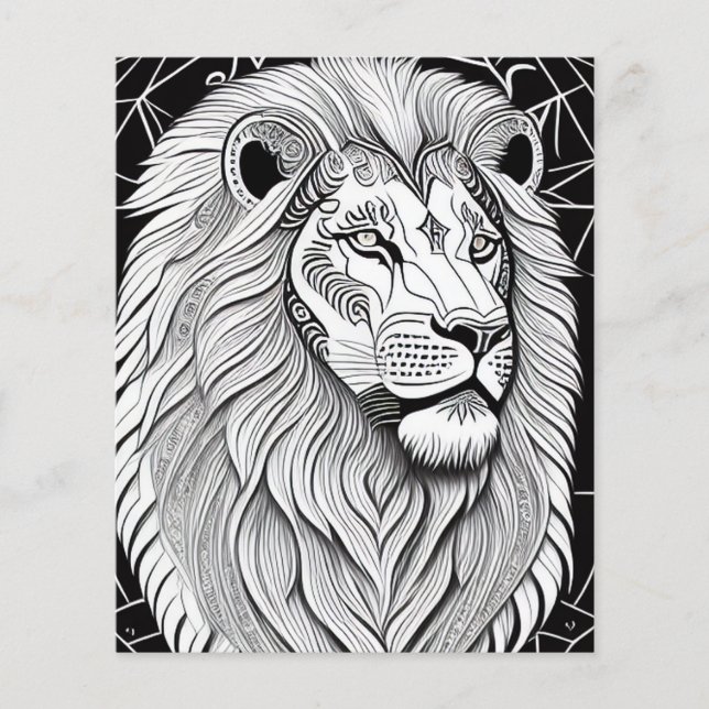 Leo Zodiac Sign - Astrological Lion Flyer (Front)