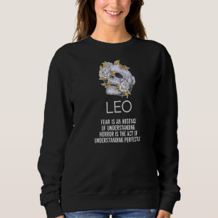 Leo Zodiac Sign Facts Skeleton Horoscope Astrology Sweatshirt