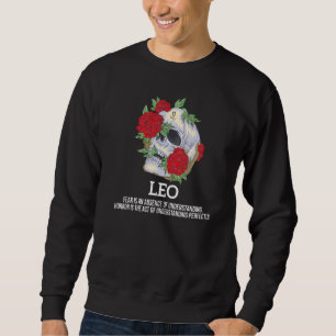 Leo Zodiac Sign Facts Skeleton Horoscope Astrology Sweatshirt