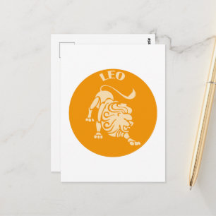 Leo, Zodiac Sign, Horoscope, Astrology Postcard