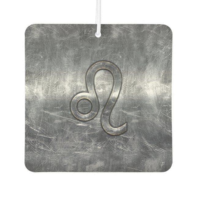 Leo Zodiac Sign in Industrial Style Air Freshener (Front)