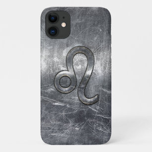Leo Zodiac Sign in Industrial Style iPhone 11 Case