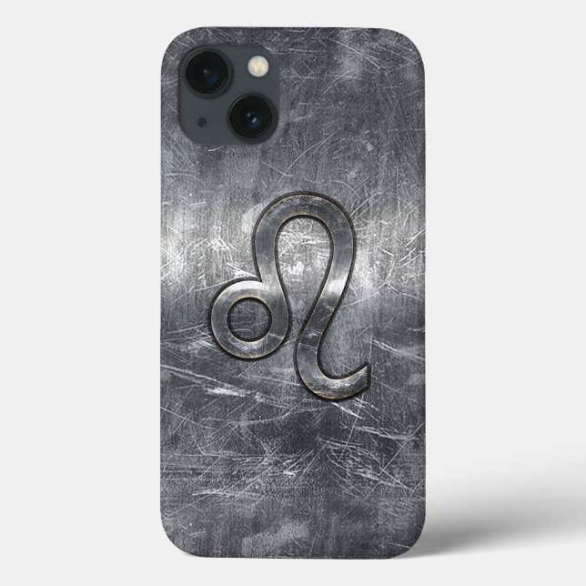 Leo Zodiac Sign in Industrial Style Case-Mate iPhone Case (Back)