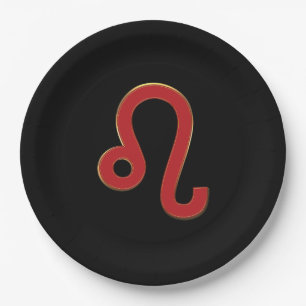 LEO Zodiac Sign July August Astrology Birthday  Paper Plate