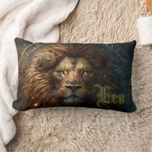 Leo Zodiac Sign Lumbar Pillow