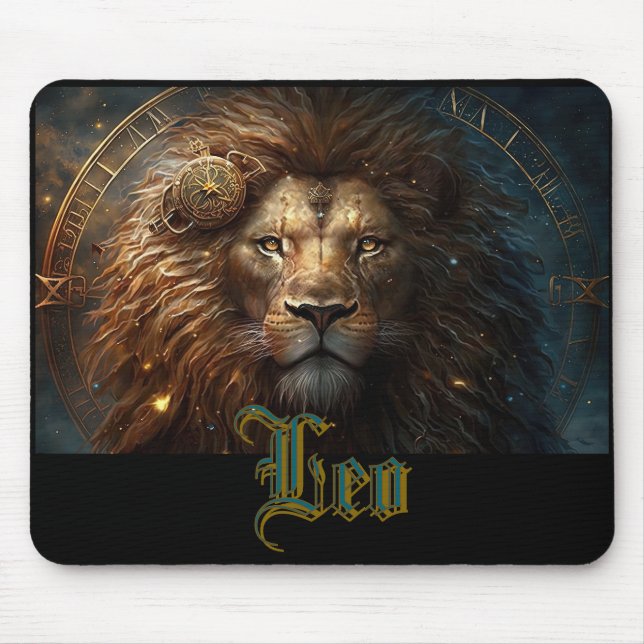 Leo Zodiac Sign Mouse Pad (Front)