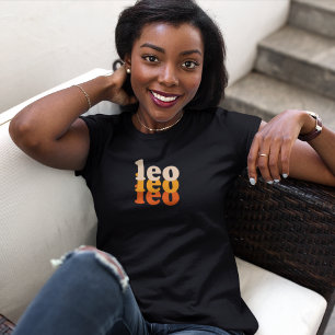 Leo Zodiac Sign Orange Power Colour T-Shirt
