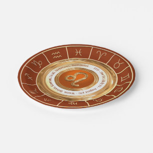 LEO Zodiac Sign Personality Traits Paper Plate