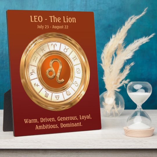 Leo Zodiac Sign Personality Traits Plaque Zazzle Ca