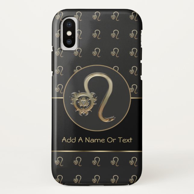 Leo Zodiac Sign Personalized Case-Mate iPhone Case (Back)