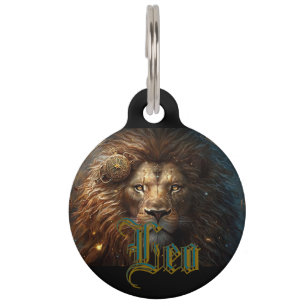 Leo Zodiac Sign Pet Tag