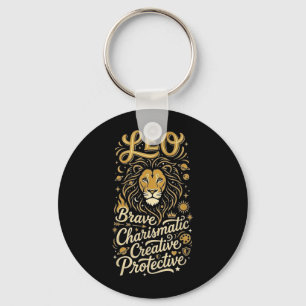 Leo Zodiac Sign Star Signs Birthday Horoscope Keychain