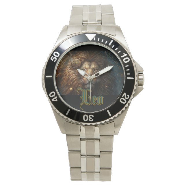 Leo Zodiac Sign Watch (Front)