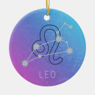 Leo Zodiac Star Sign Horoscope Constellation Ceramic Ornament