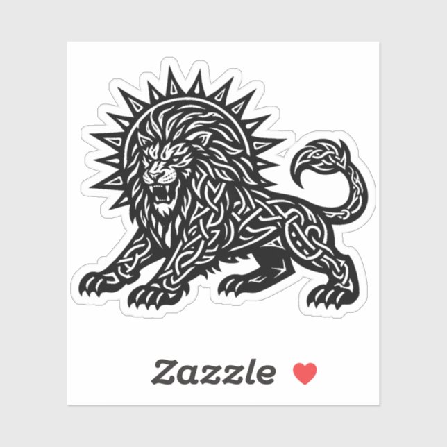 Leo Zodiac Sun‑Mane Lion | BurnsInHell (Sheet)