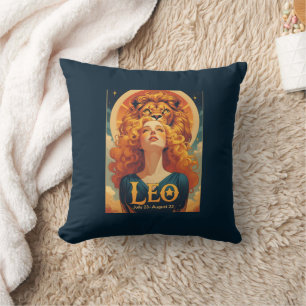 Leo Zodiac Sun Sign Lion Throw Pillow