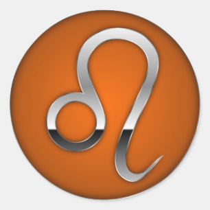 Leo - Zodiac Symbol Classic Round Sticker