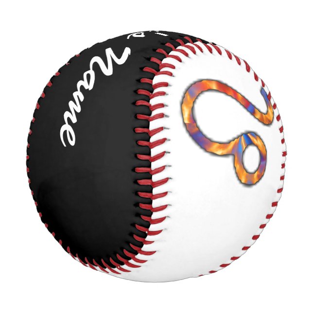 Leo Zodiac Symbol Element by Kenneth Yoncich Baseball (Angled)