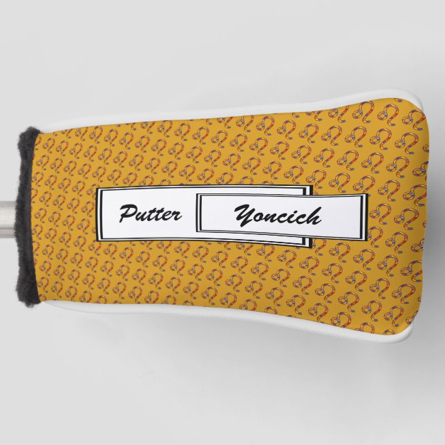 Leo Zodiac Symbol Element by Kenneth Yoncich Golf Head Cover (Front)