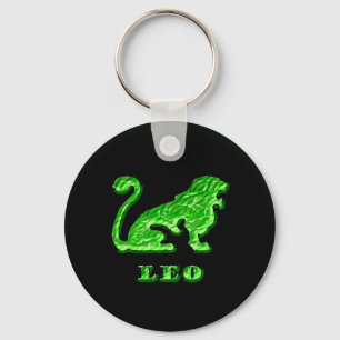 Leo Zodiac Symbol Keychain
