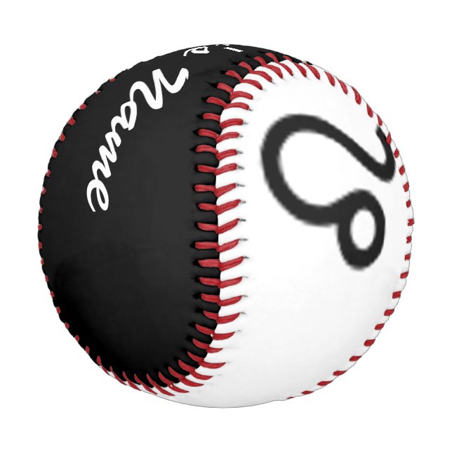 Leo Zodiac Symbol Standard by Kenneth Yoncich Baseball (Angled)