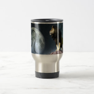 Leo Zodiac Symbol Travel Mug