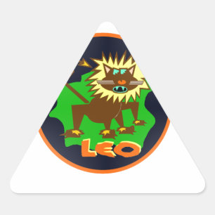 leo zodiac triangle sticker
