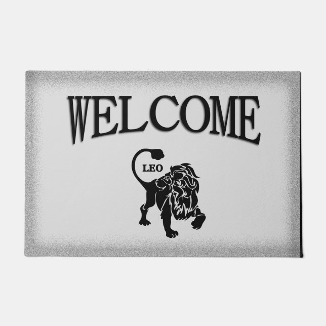 Leo Zodiac Welcome Mat (Front)