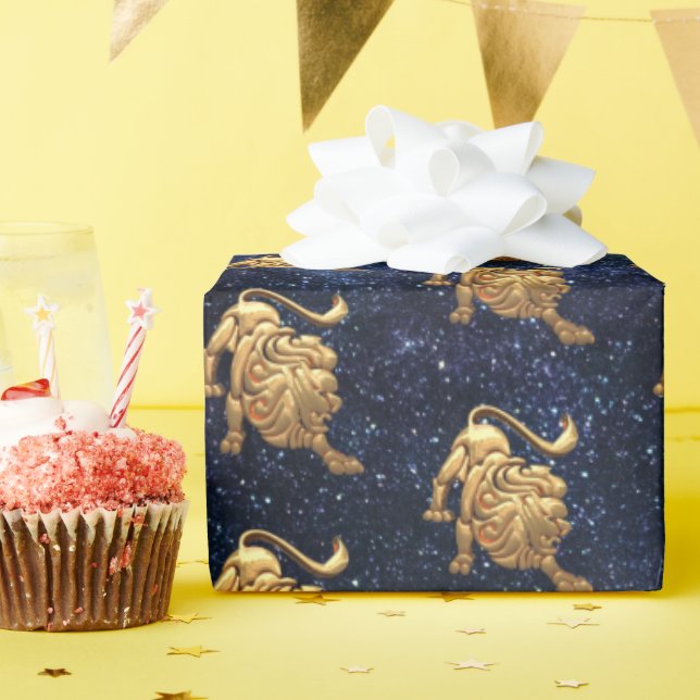 Leo Zodiac Wrapping Paper (Birthday Party)