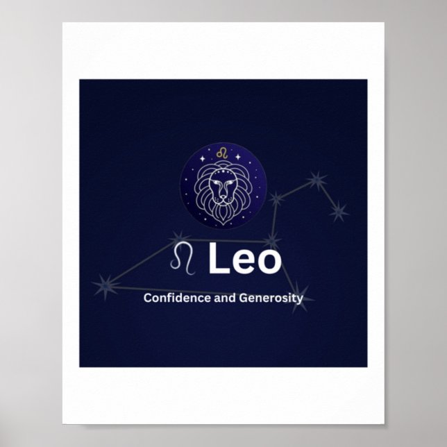 Leo Zodic Sign Sticker  (Front)