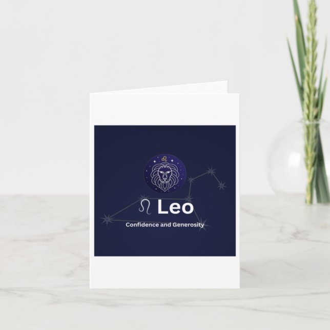 Leo Zodic Sign Sticker  Card (Front)