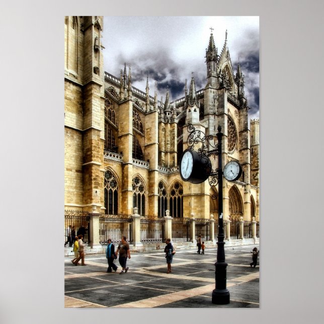 León Cathedral, Spain Poster (Front)