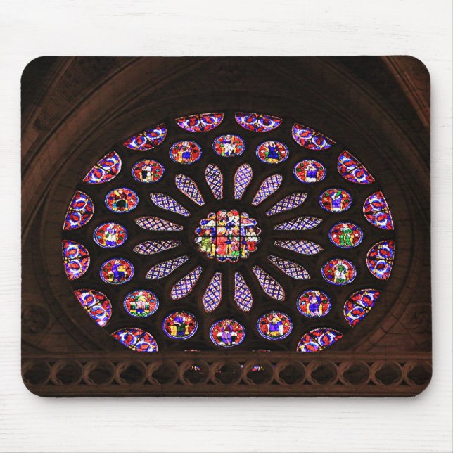 Leon Cathedral window, El Camino, Spain Mouse Pad (Front)
