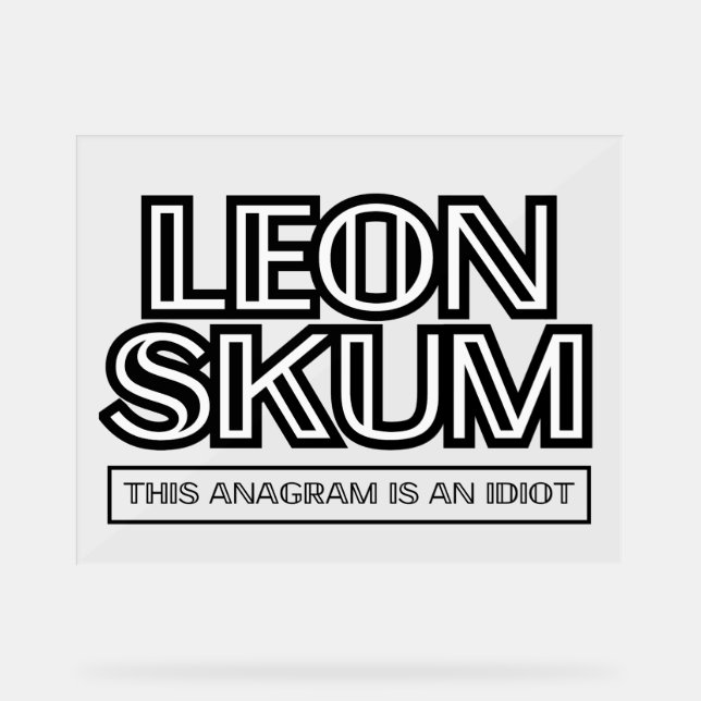 Leon Skum | Cet Anagram Est Un Idiot (Recto)