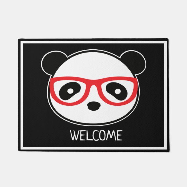 Leon The Panda Bear Welcome Mat (Front)