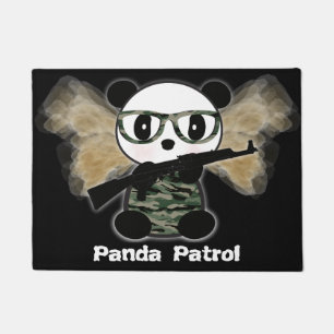 Leon the Soldier Panda Bear Doormat