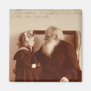 Leon Tolstoy with his granddaughter, Tatiana Magnet