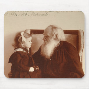 Leon Tolstoy with his granddaughter, Tatiana Mouse Pad