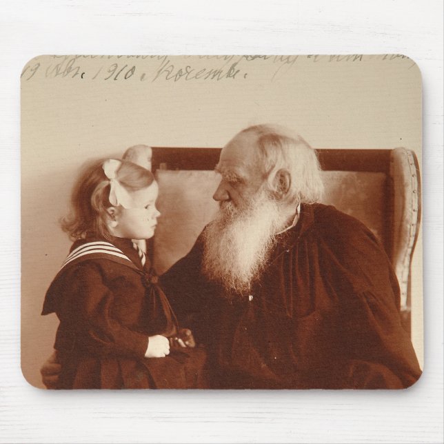 Leon Tolstoy with his granddaughter, Tatiana Mouse Pad (Front)