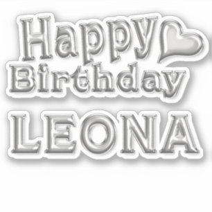 Leona Happy Birthday Autocollants