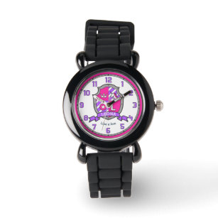 Leona letter L name meaning crest unicorn pink Watch