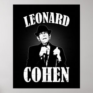 Leonard Cohen On Stage Destroyed Tee Vintage Poster