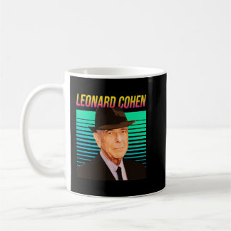 Leonard Cohen Retro Portrait Coffee Mug