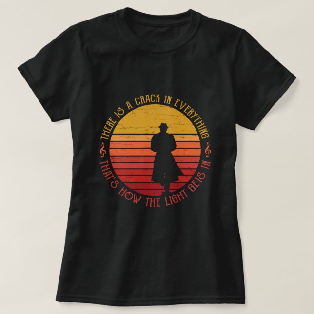 Leonard Cohen There is a Crack in Everything T-Shirt (Design Front)