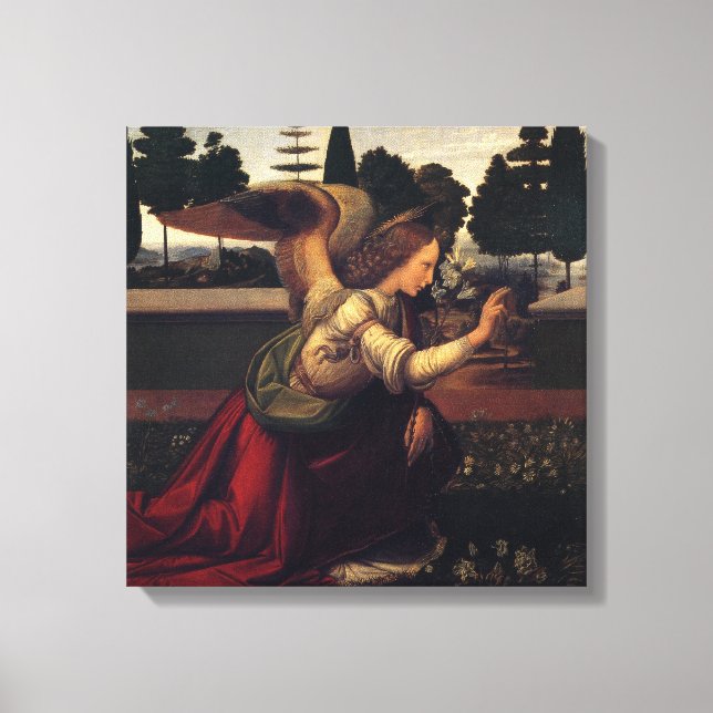 Léonard De Vinci Angel Toile Enveloppée Imprimer (Recto)