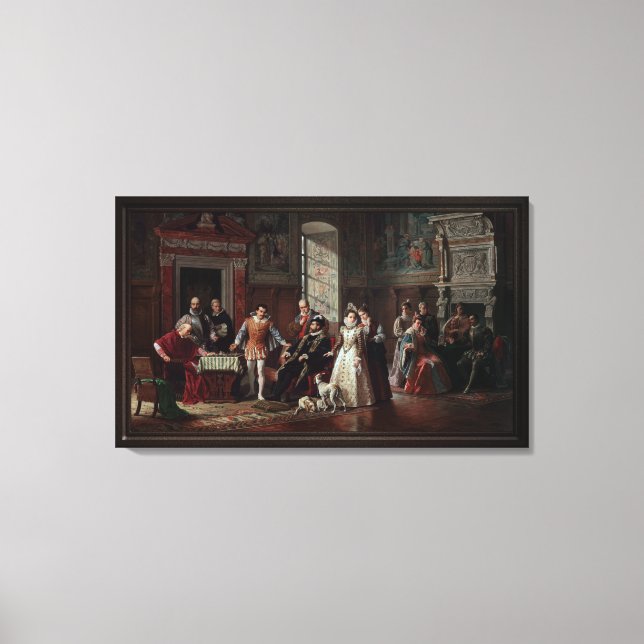 Leonardo da Cutro and Ruy Lopez Play Chess Canvas Print (Front)