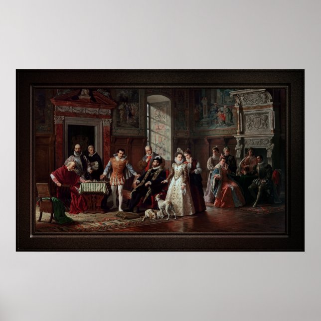 Leonardo da Cutro and Ruy Lopez Play Chess Poster (Front)