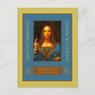 Leonardo da Vinci 1500 Salvator Mundi Postcard
