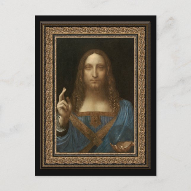 Leonardo da Vinci 1500 Salvator Mundi Postcard (Front)